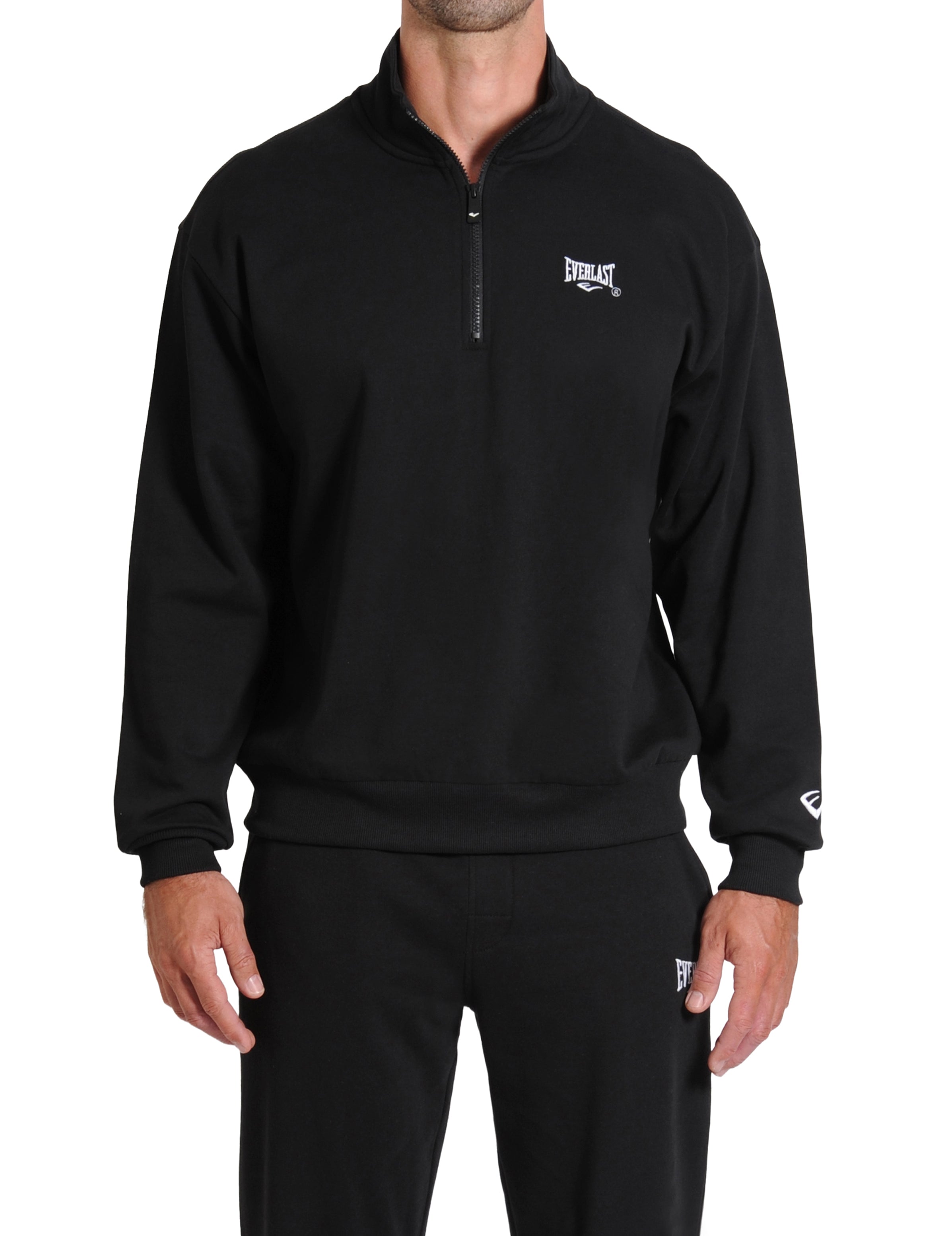 Everlast™ Men's Athletic Half Zip Sweatshirt - Black