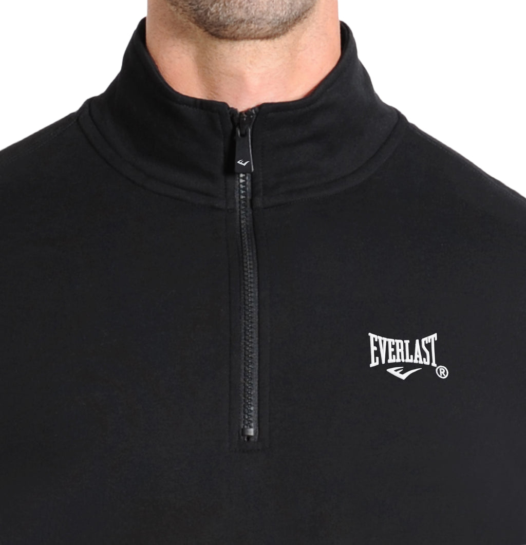 Everlast™ Men's Athletic Half Zip Sweatshirt - Black Zip