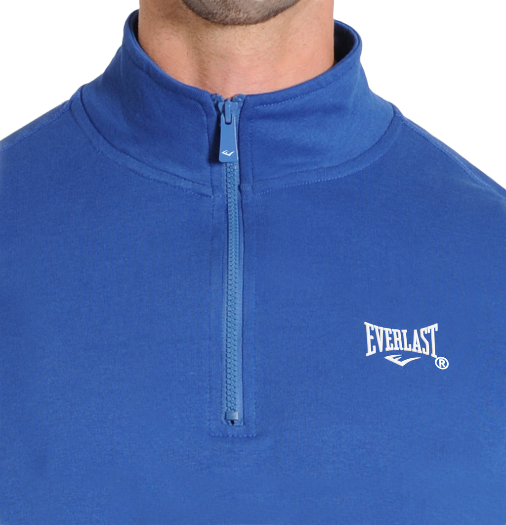 Everlast™ Men's Athletic Half Zip Sweatshirt - Blue Zip
