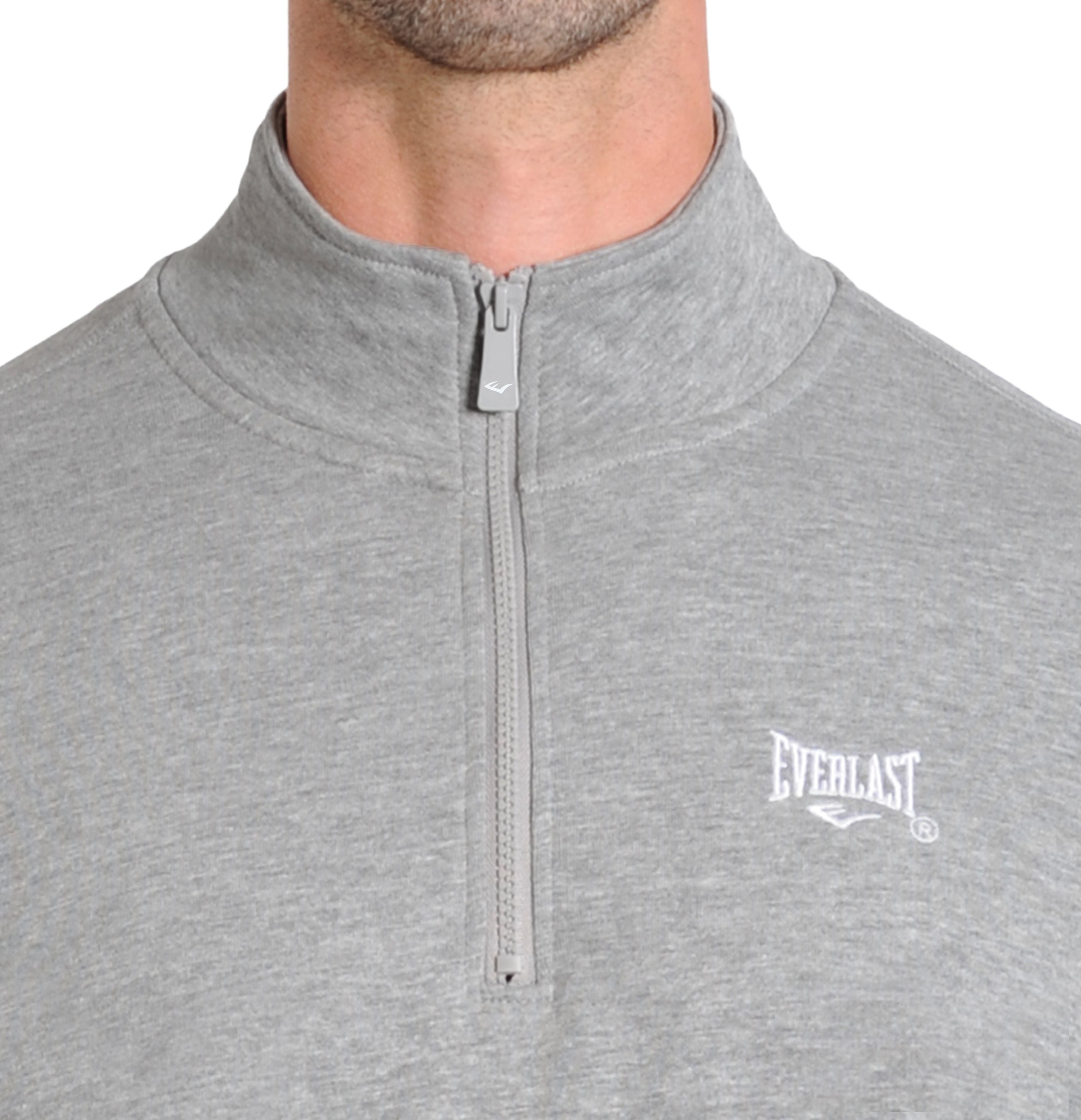 Everlast™ Men's Athletic Half Zip Sweatshirt - Grey Zip