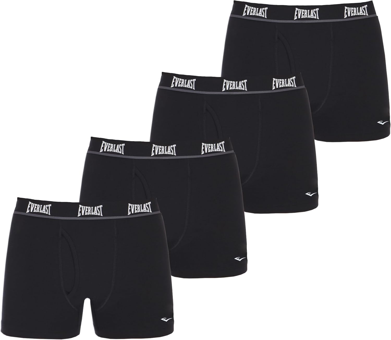 Everlast™ Men's Boxer Brief 4-Pack - All Black