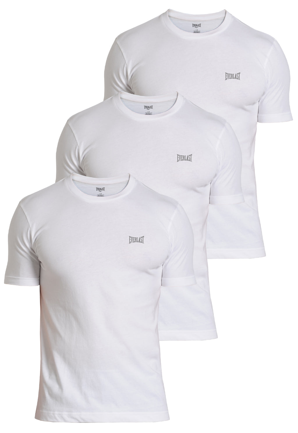 Everlast™ Men's Crew T-Shirts 3-Pack - All White Combo