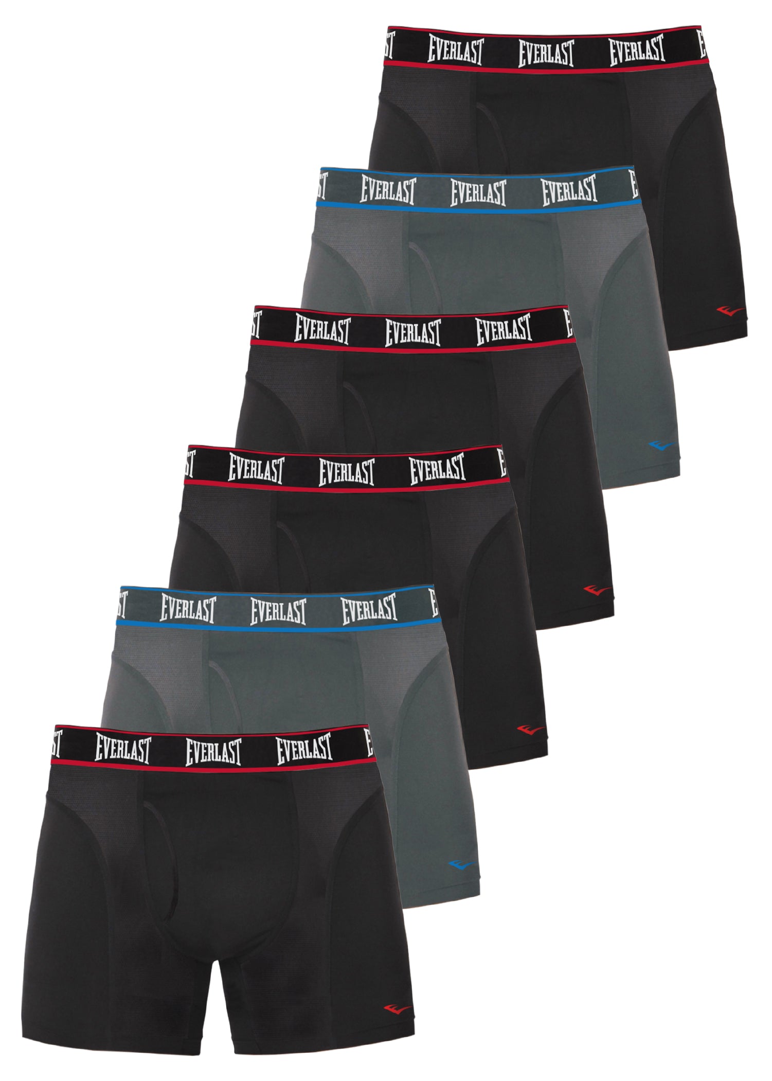Everlast™ Men's Performance Boxer Briefs - 6 Pack Grey Combo