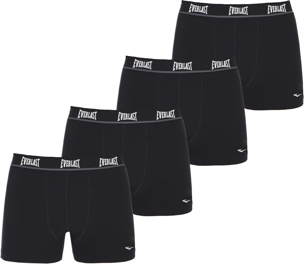 Everlast™ Men's Trunks 4-Pack - All Black