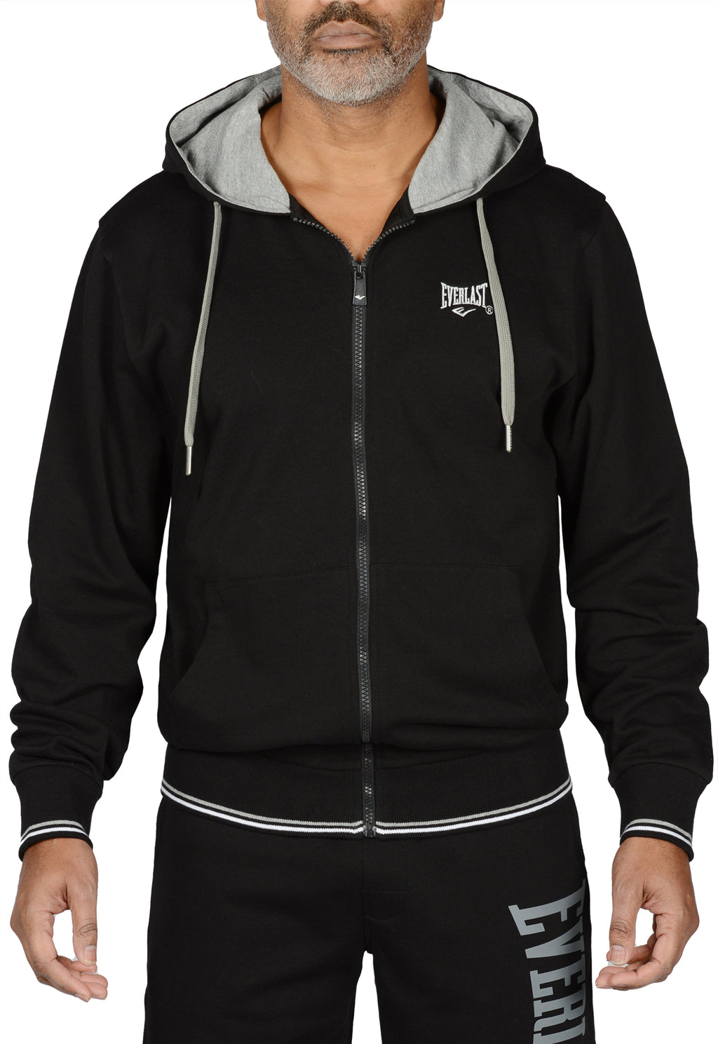 Everlast™ Men's Zip Hoodie - Black Front
