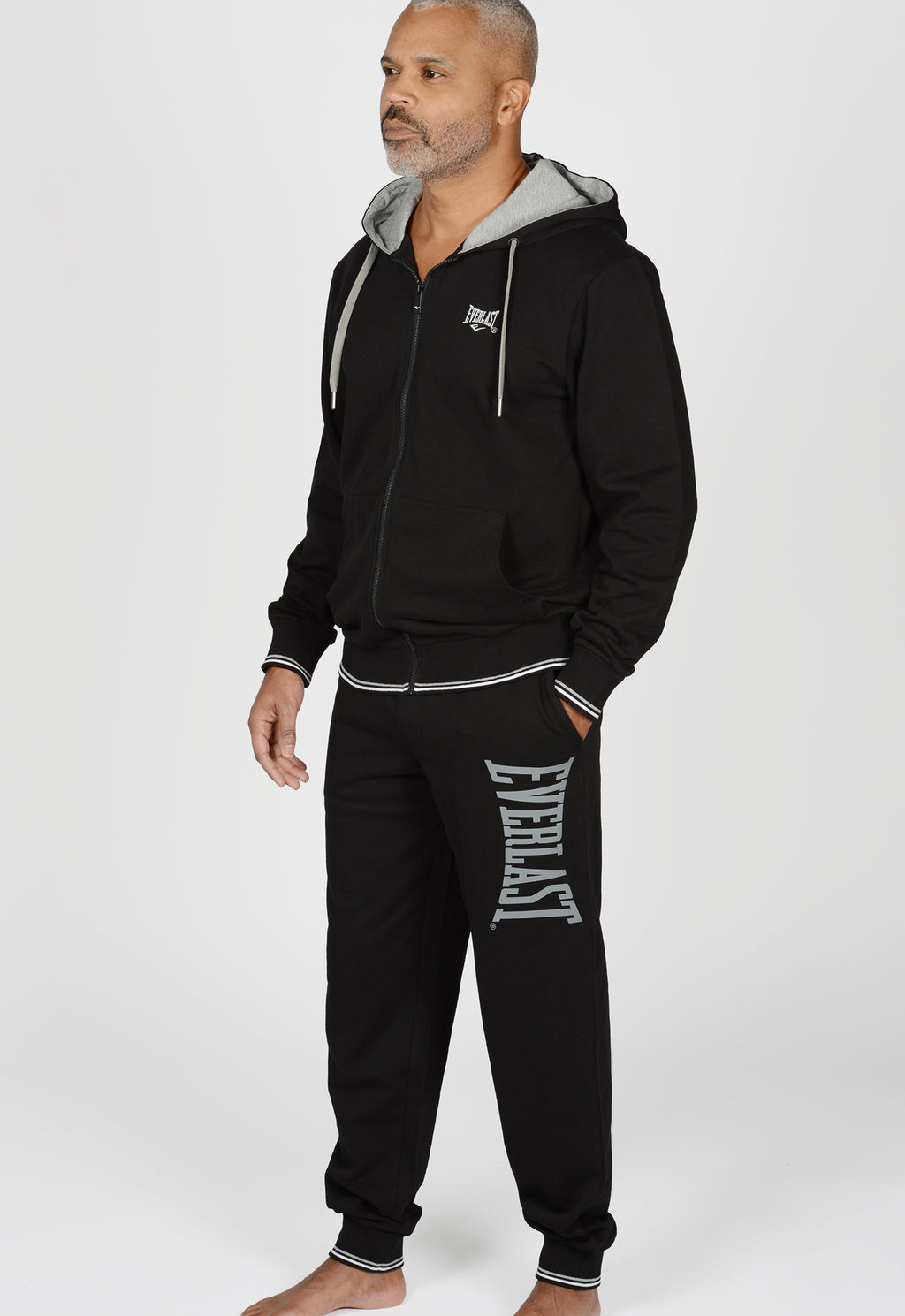 Everlast™ Men's Zip Hoodie - Full Black Side