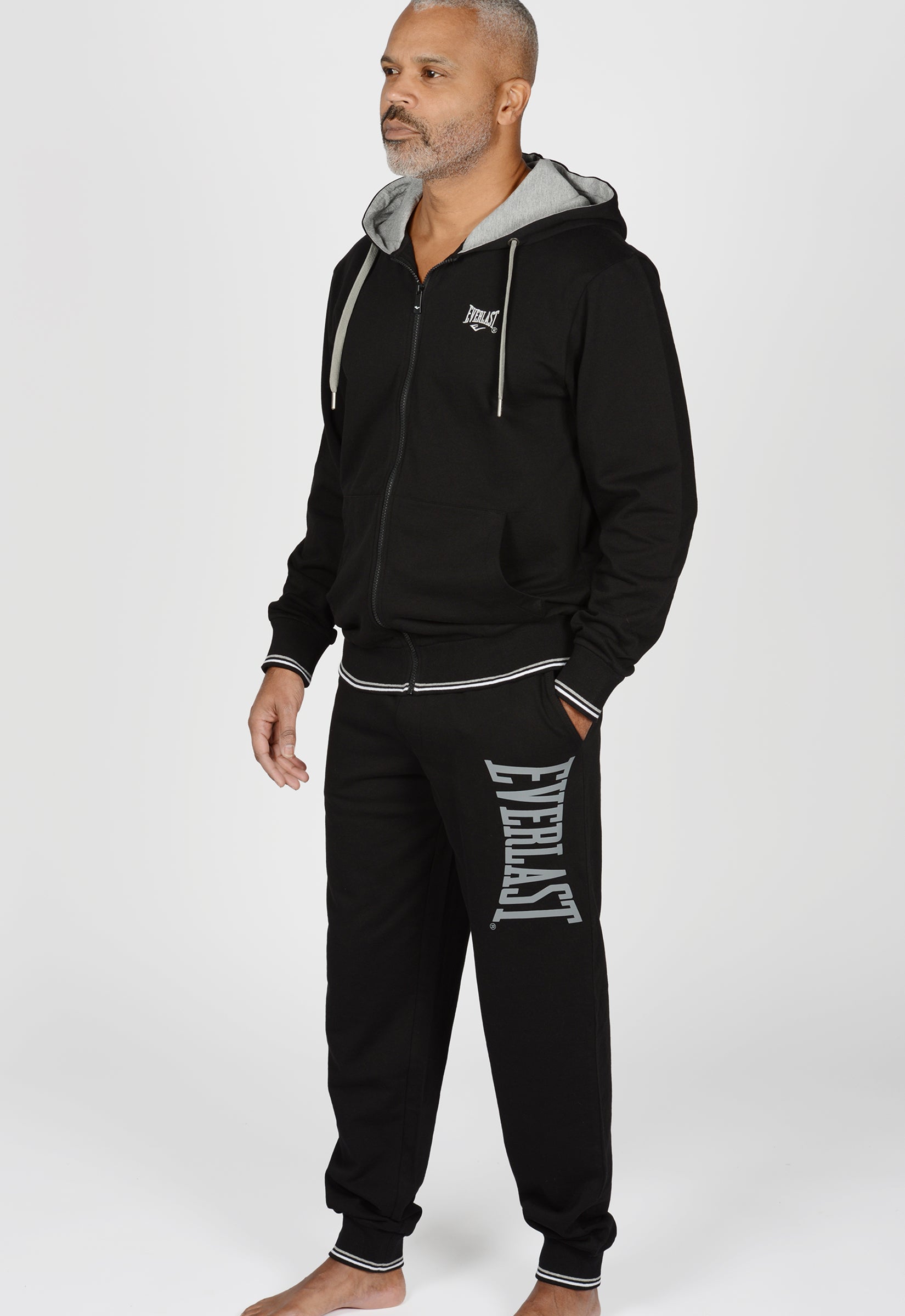 Everlast™ Men's Zip Hoodie - Full Black Side