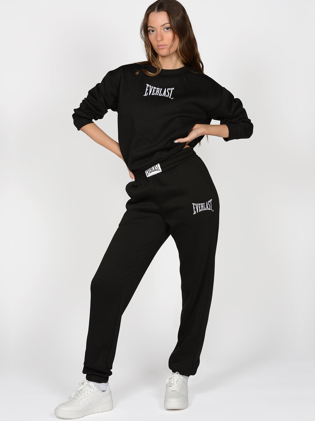 Everlast™ Women's Athletic Joggers Lounge Yoga Pants  - Black Full