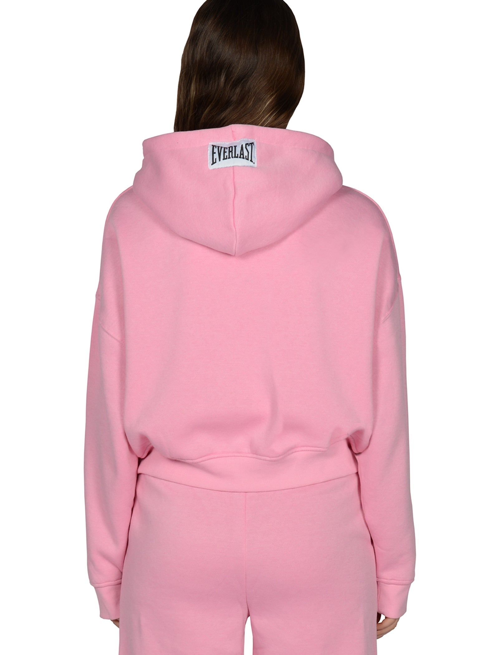 Everlast™ Women's Cropped Zip-Up Hoodie - Pink Back