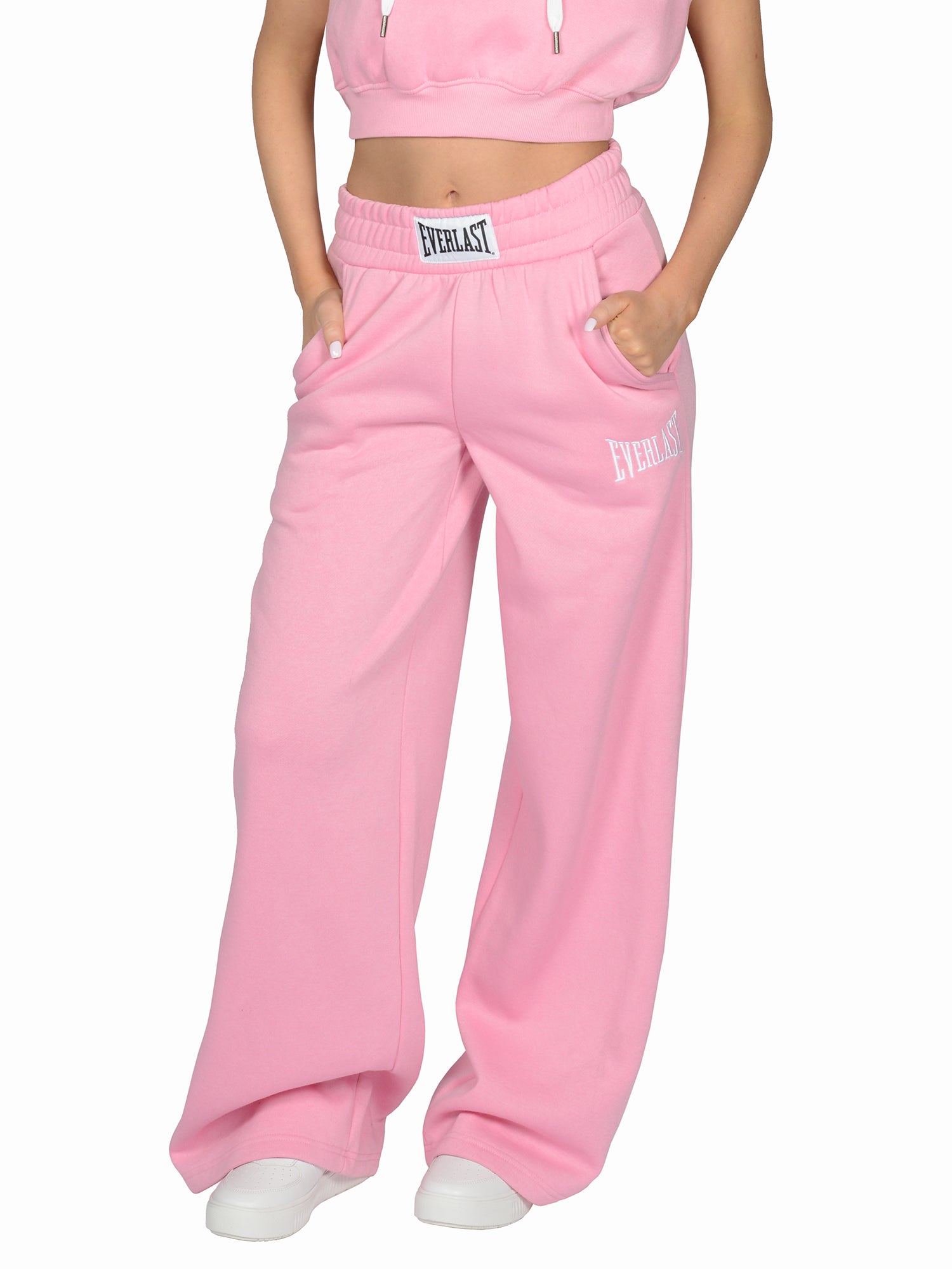 Everlast™ Women's Wide Leg Sweatpants - Pink Front