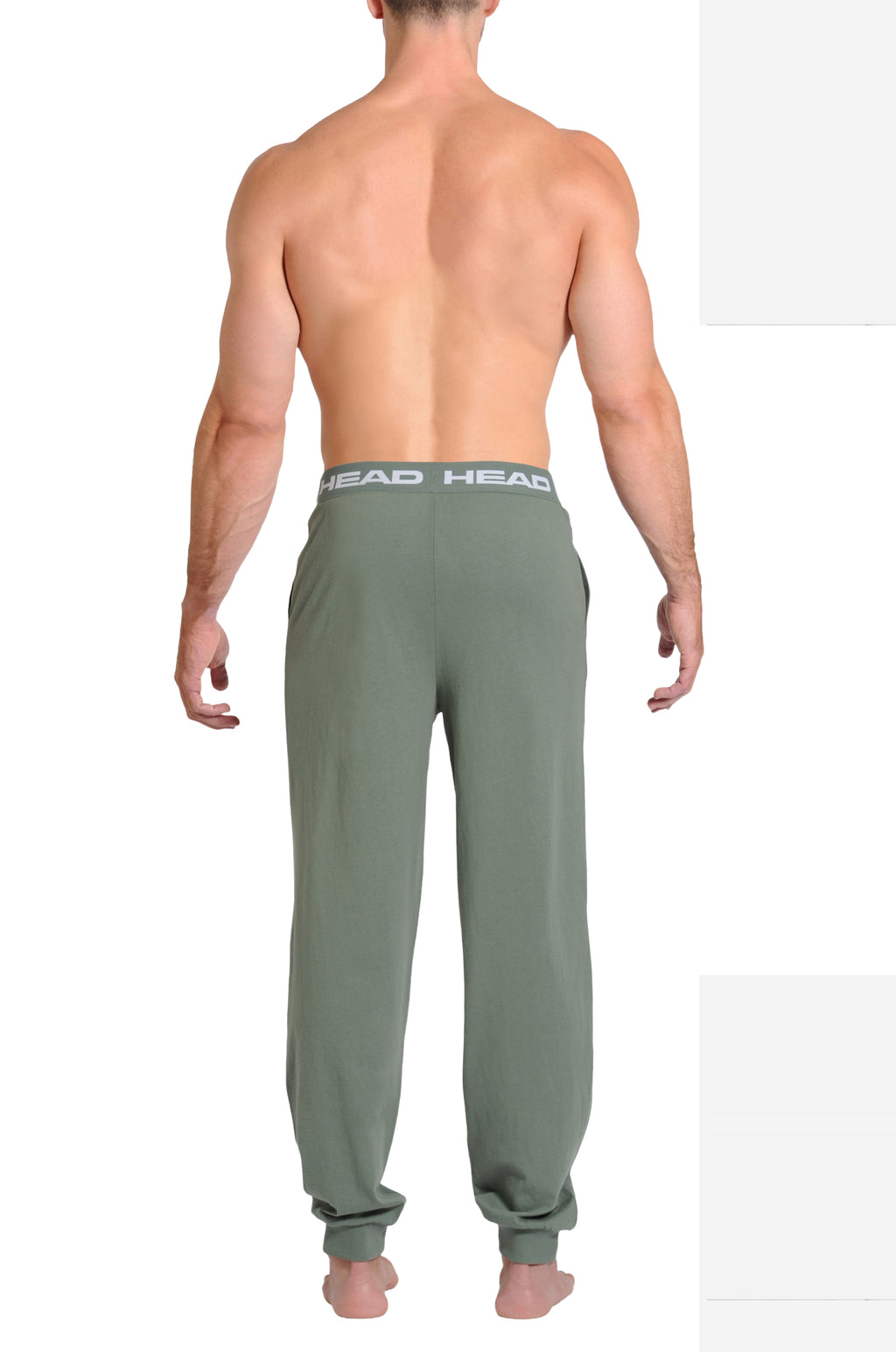 Head™ Men's Athletic Gym Jogger - Sage Green Back