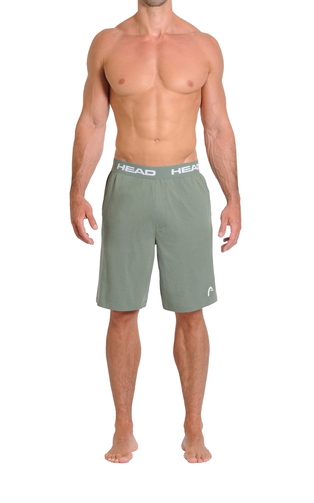 Head™ Men's Athletic Shorts - Sage Green Front