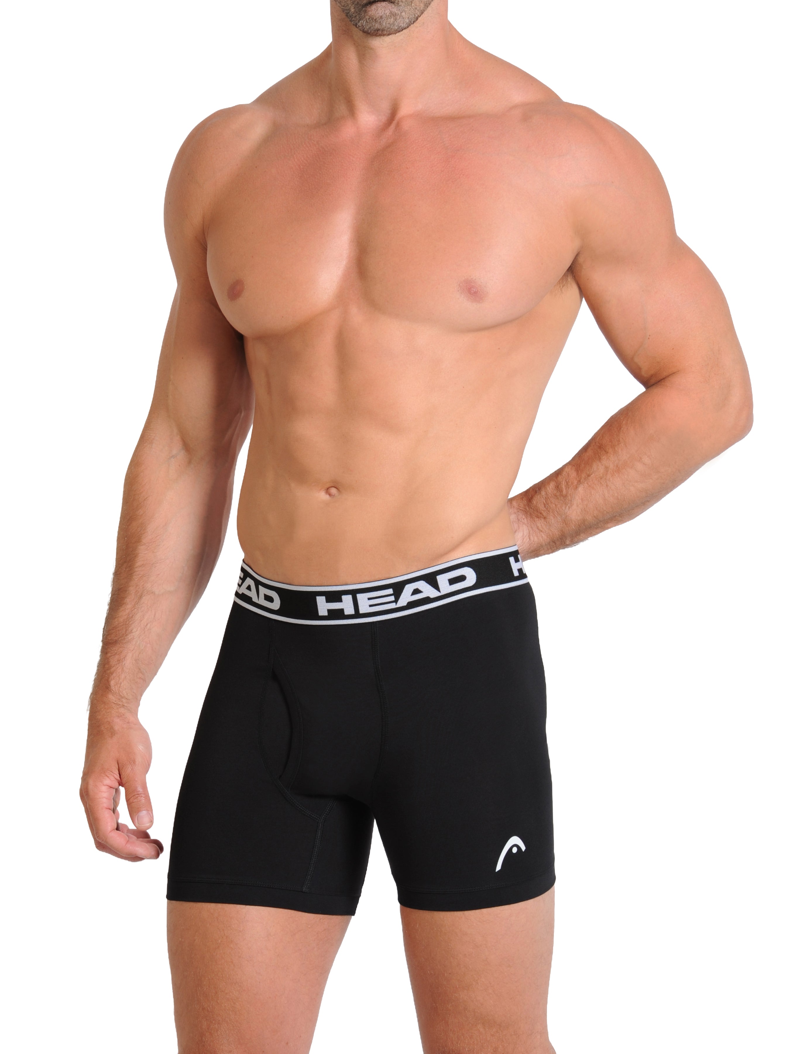 Head™ Men's Cotton Boxer Brief - Black
