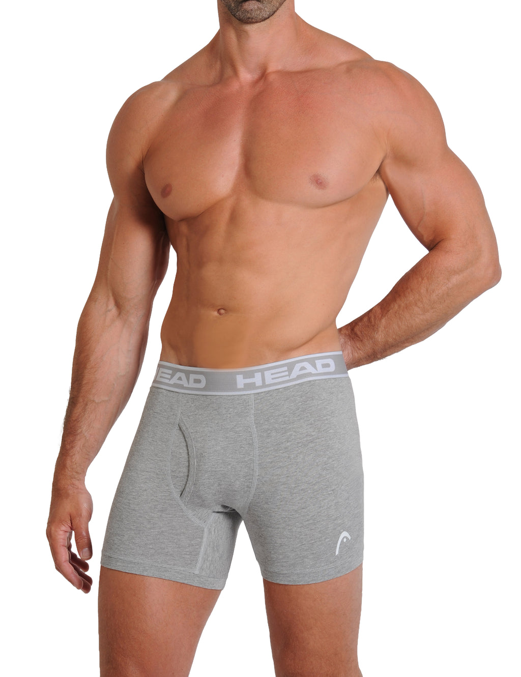 Head™ Men's Cotton Boxer Brief - Grey