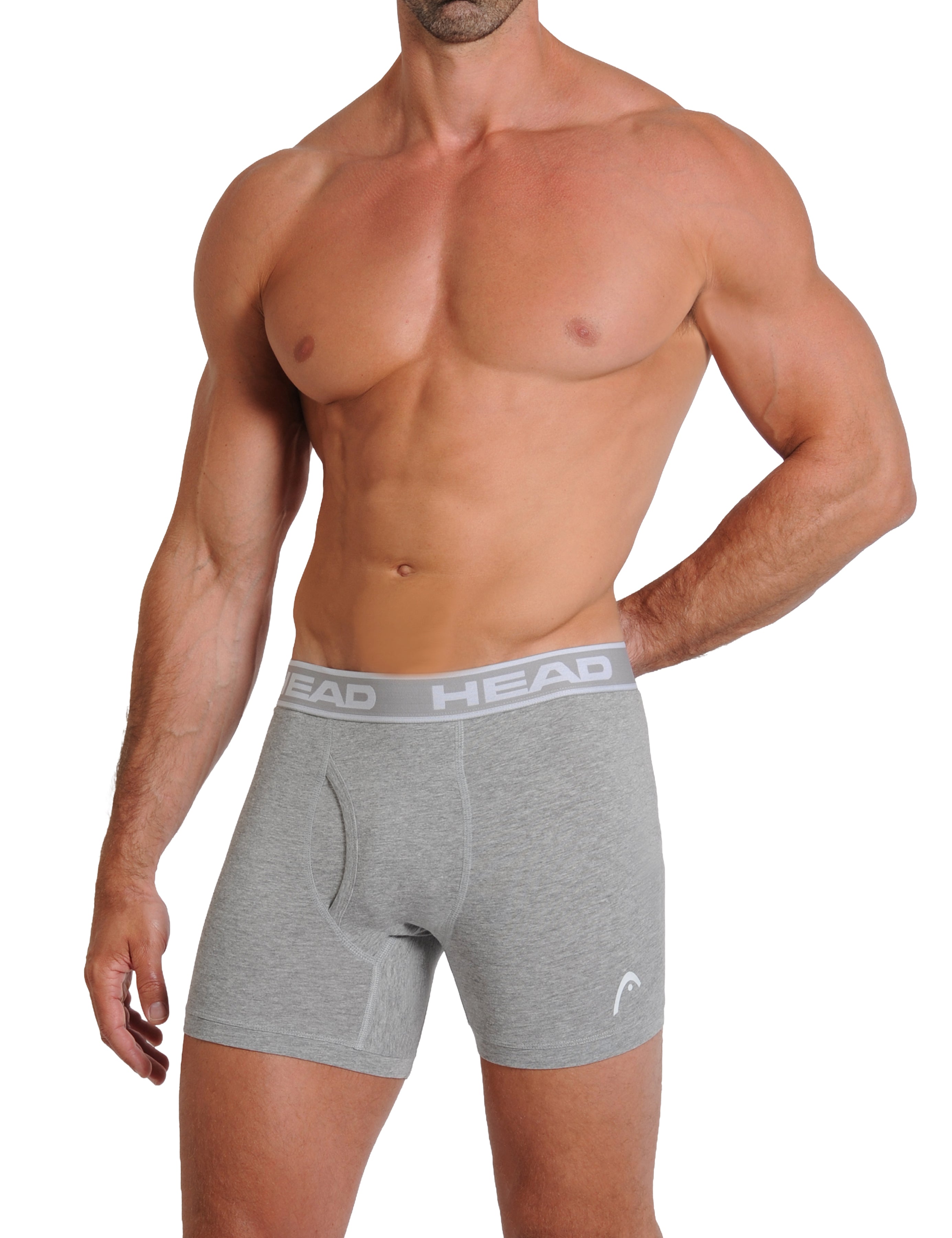 Head™ Men's Cotton Boxer Brief - Grey
