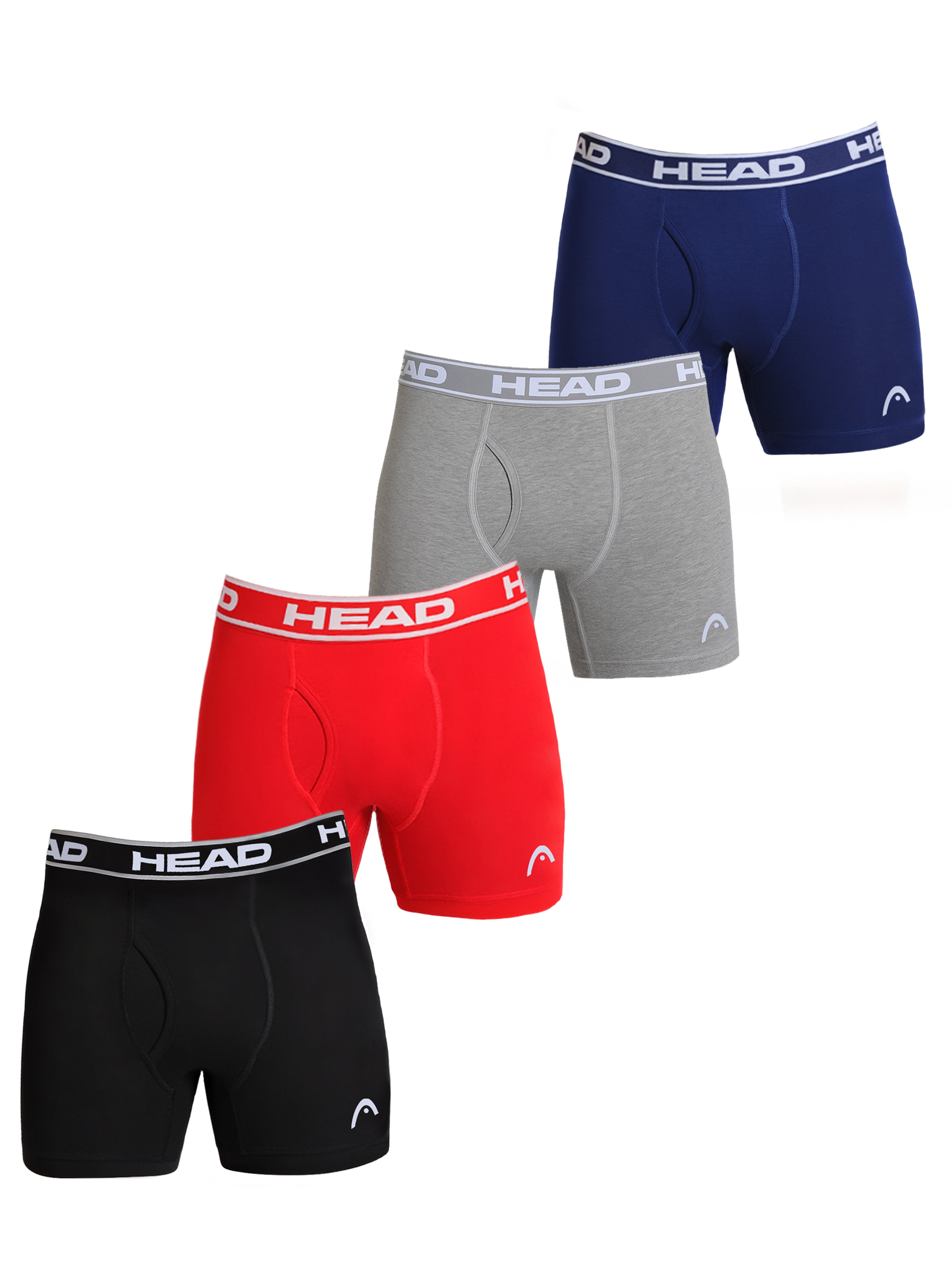Head™ Men's Cotton Boxer Brief 4-Pack - Orange Combo