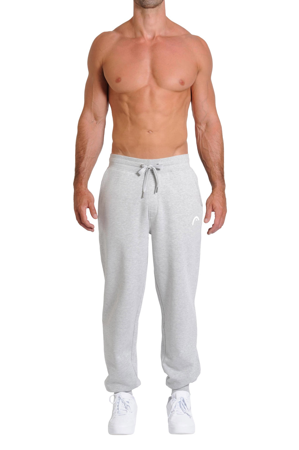 Head™ Men's Cotton Sweat Pants - SIlver Front