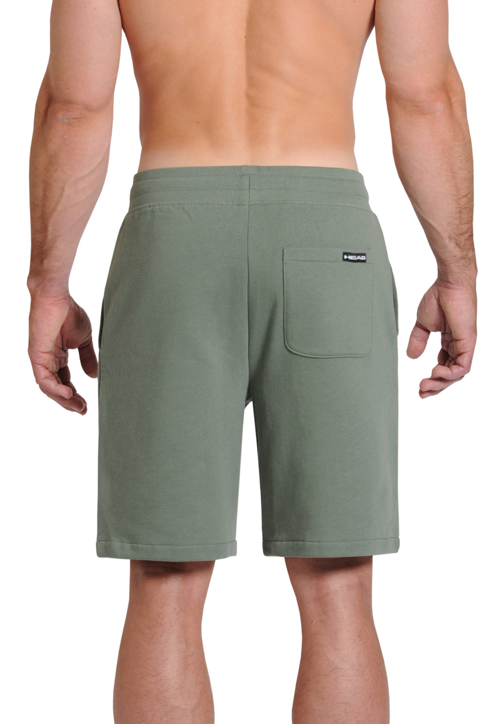 Head™ Men's Cotton Sweat Shorts - Olive Green Back