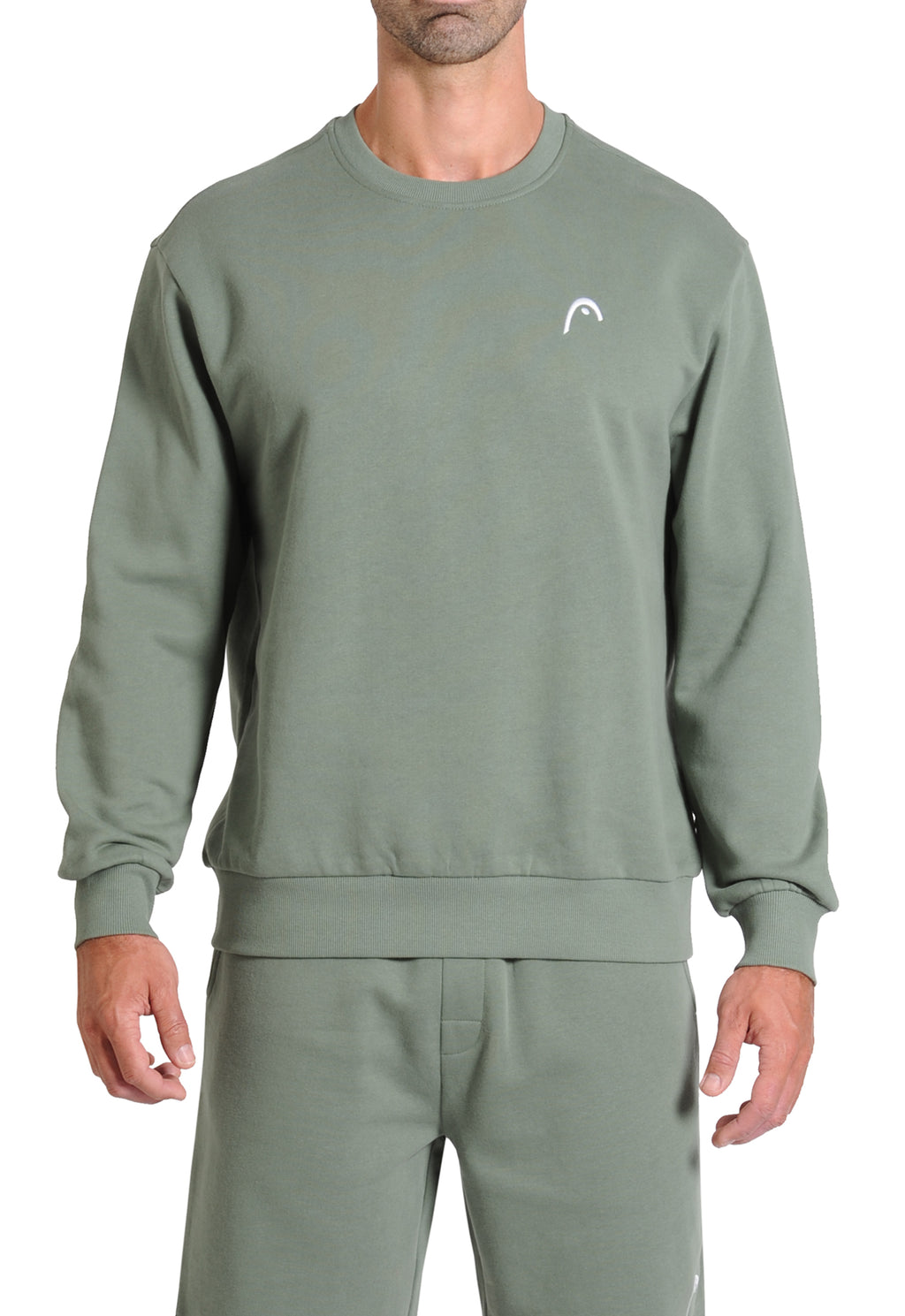 Head™ Men's Fleece Crewneck Sweatshirt - Olive Green Front