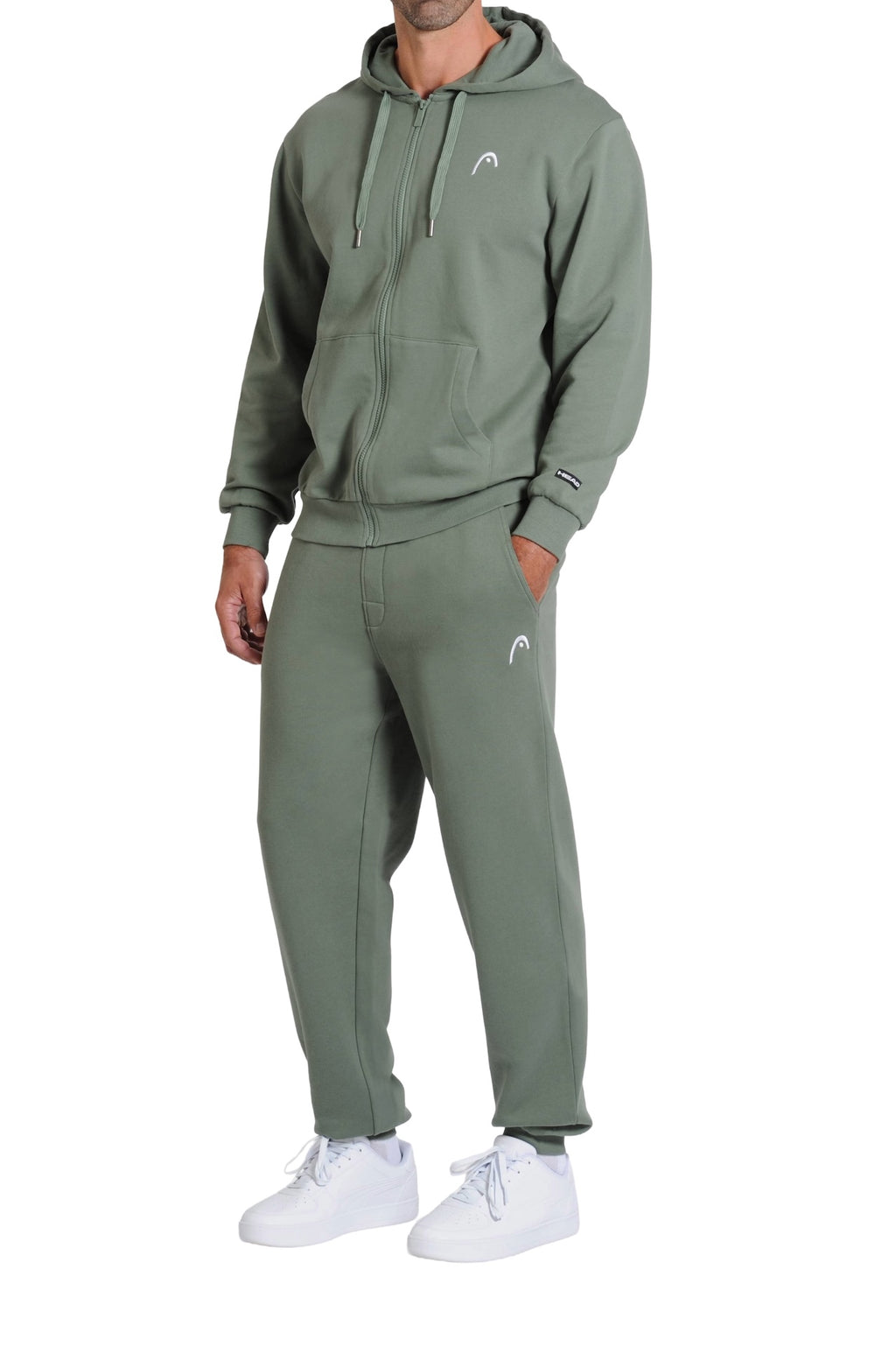  Head™ Men's Full-Zip Fleece Hoodie - Olive Green Side